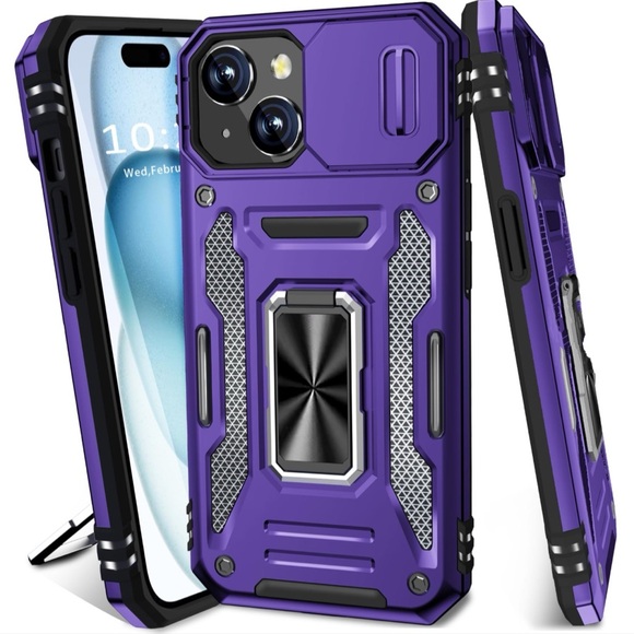 *NWT* iPhone 15 cases With Slide Camera Cover & Magnetic Kickstand Ring - Picture 3 of 5
